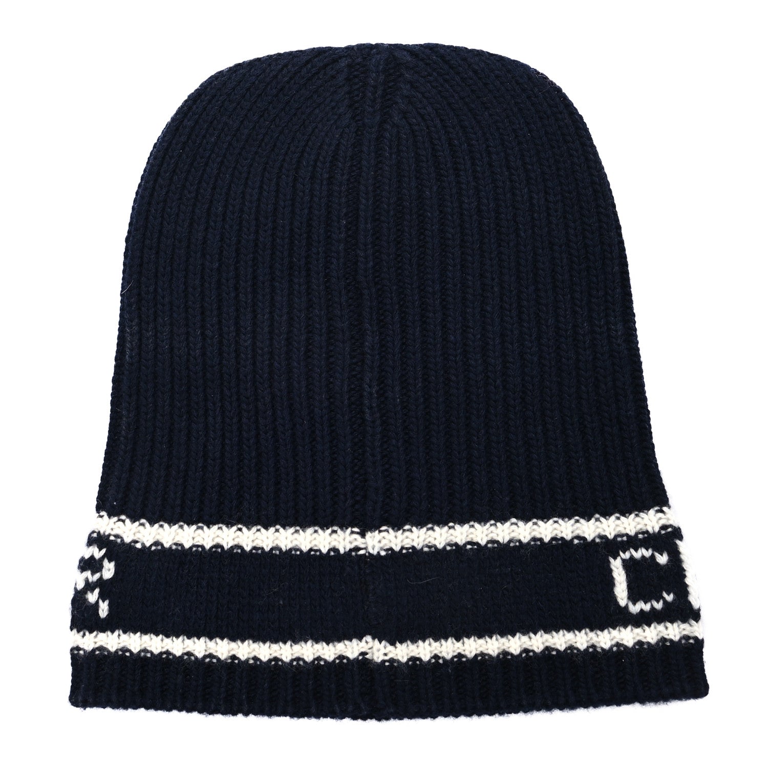 Christian Dior Wool Cashmere Star Beanie Blue Marine 3 of 5