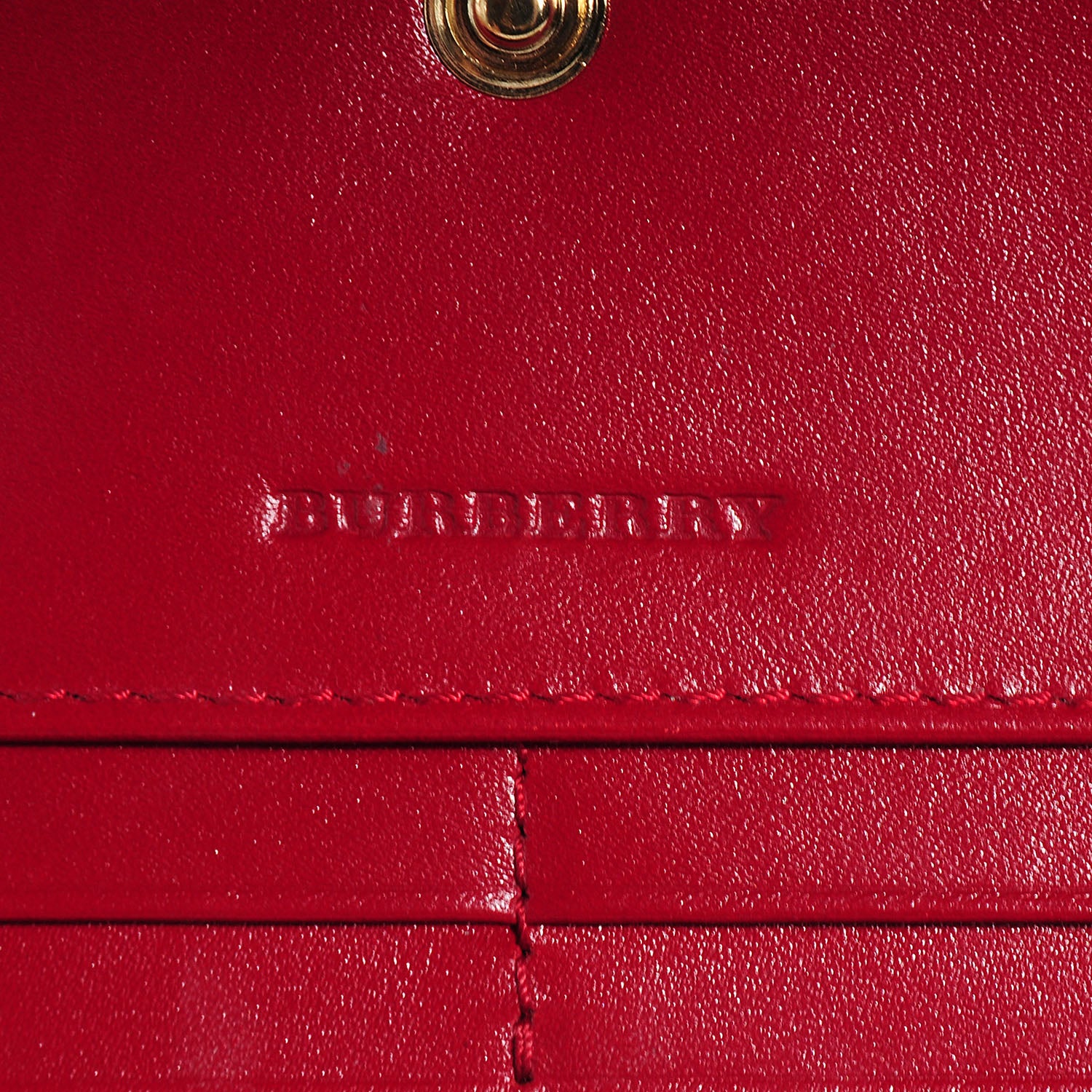 Burberry Signature Grain Leather Continental Wallet Military Red 6 of 8