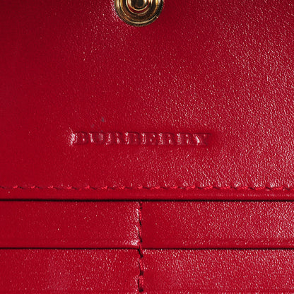 Burberry Signature Grain Leather Continental Wallet Military Red 6 of 8