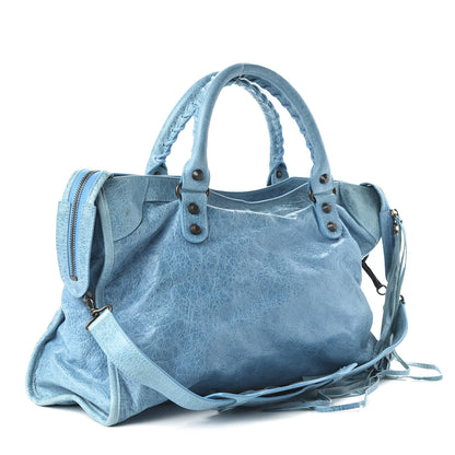 Balenciaga Agneau Classic Hardware City Bleu Paon 3 of 15