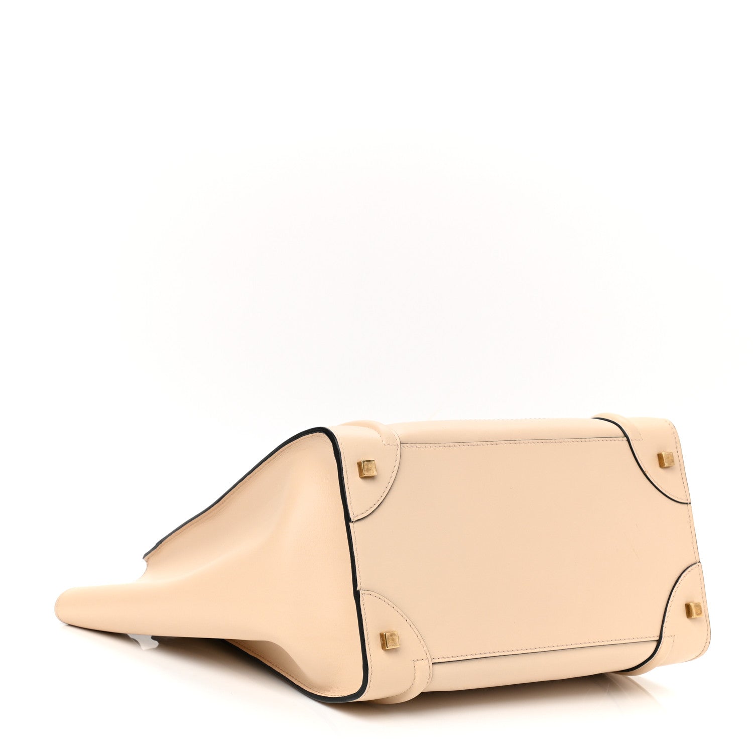 Celine Satin Calfskin Mini Bi-Color Luggage Powder Black 4 of 12