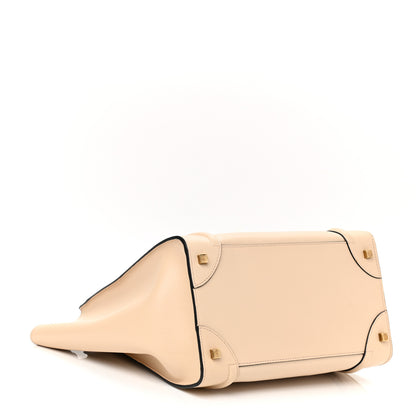 Celine Satin Calfskin Mini Bi-Color Luggage Powder Black 4 of 12