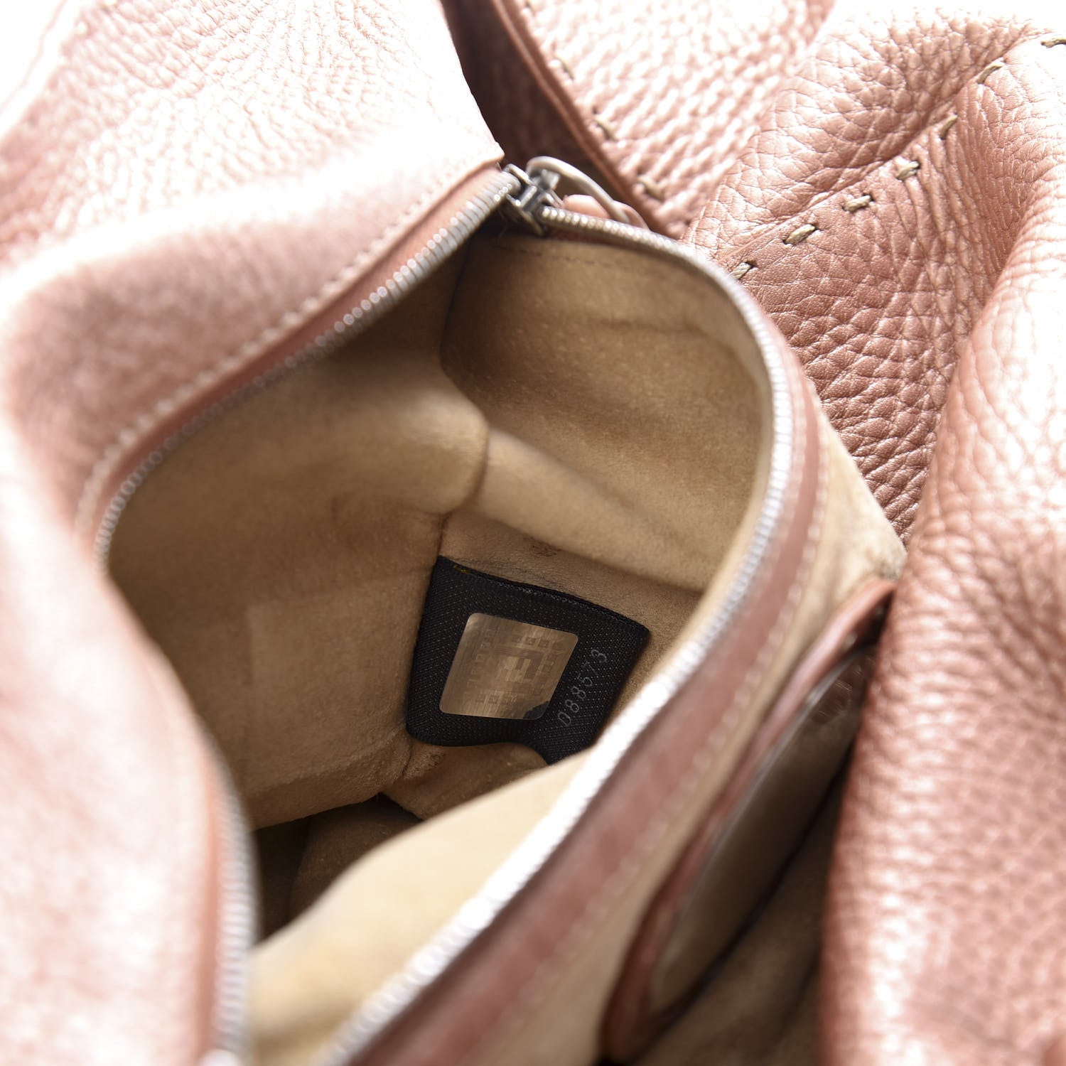 Fendi Cuoio Romano Selleria Large Linda Satchel Bronzo 8 of 23