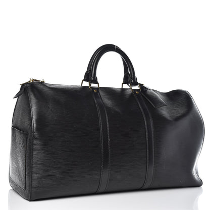 Louis Vuitton Epi Keepall 50 Black 3 of 19