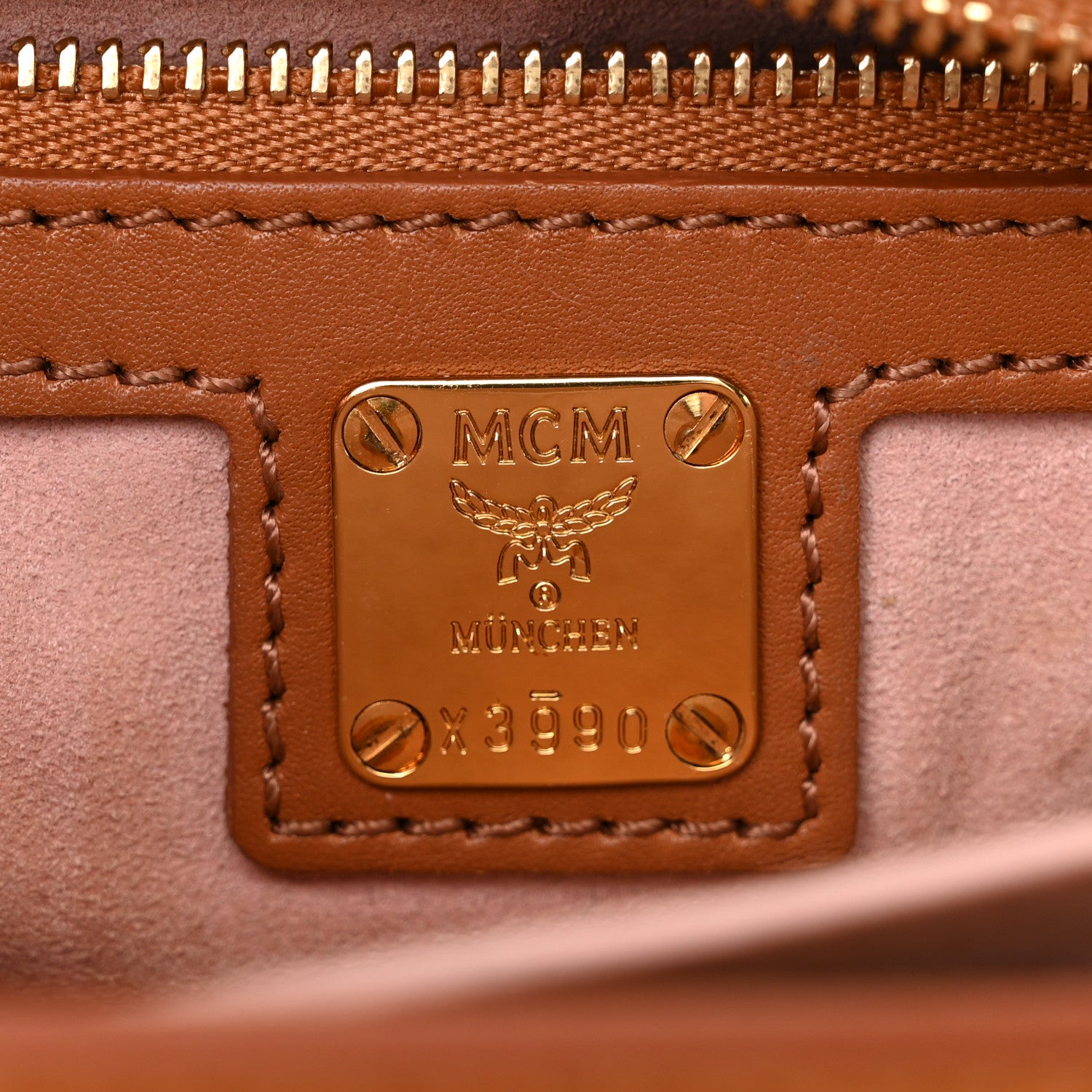 MCM Suede Calfskin Trisha Small Shoulder Bag Brown 6 of 14