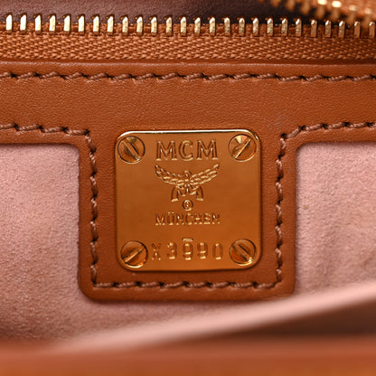 MCM Suede Calfskin Trisha Small Shoulder Bag Brown 6 of 14