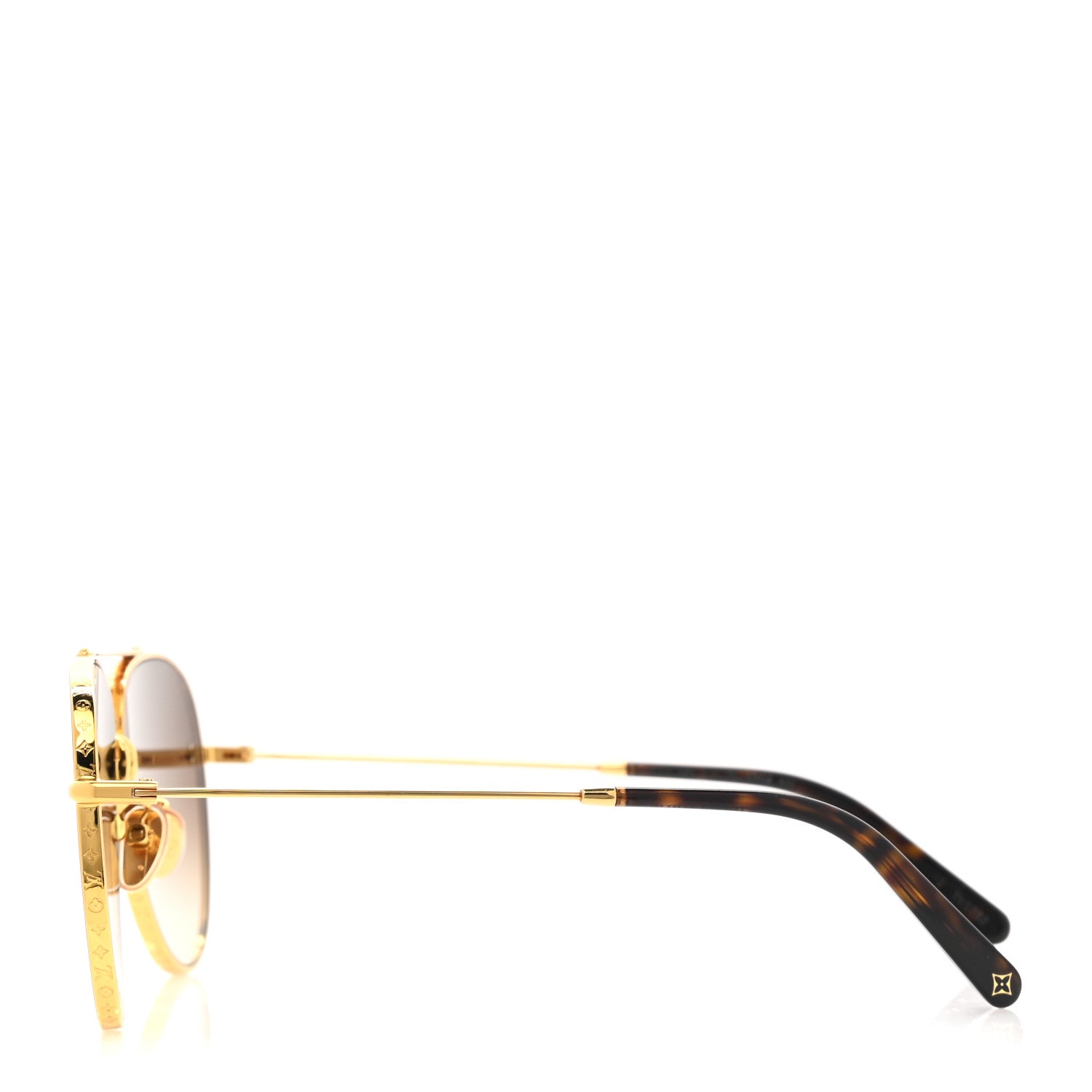 Louis Vuitton Metal The LV Pilot Sunglasses Z1620U Gradient Brown Monogram 3 of 6