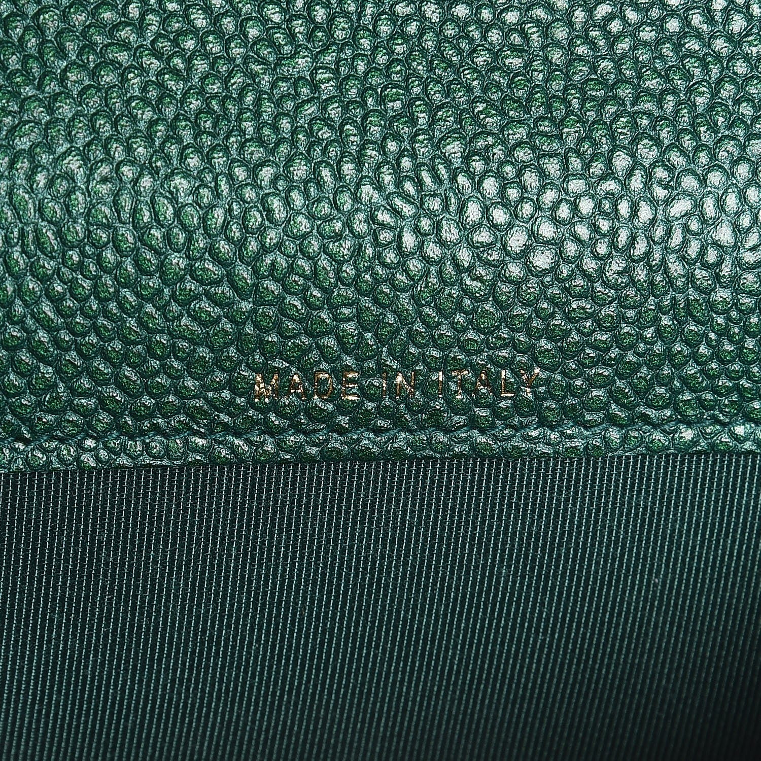 Chanel Metallic Caviar Quilted Card Holder Green 7 of 18