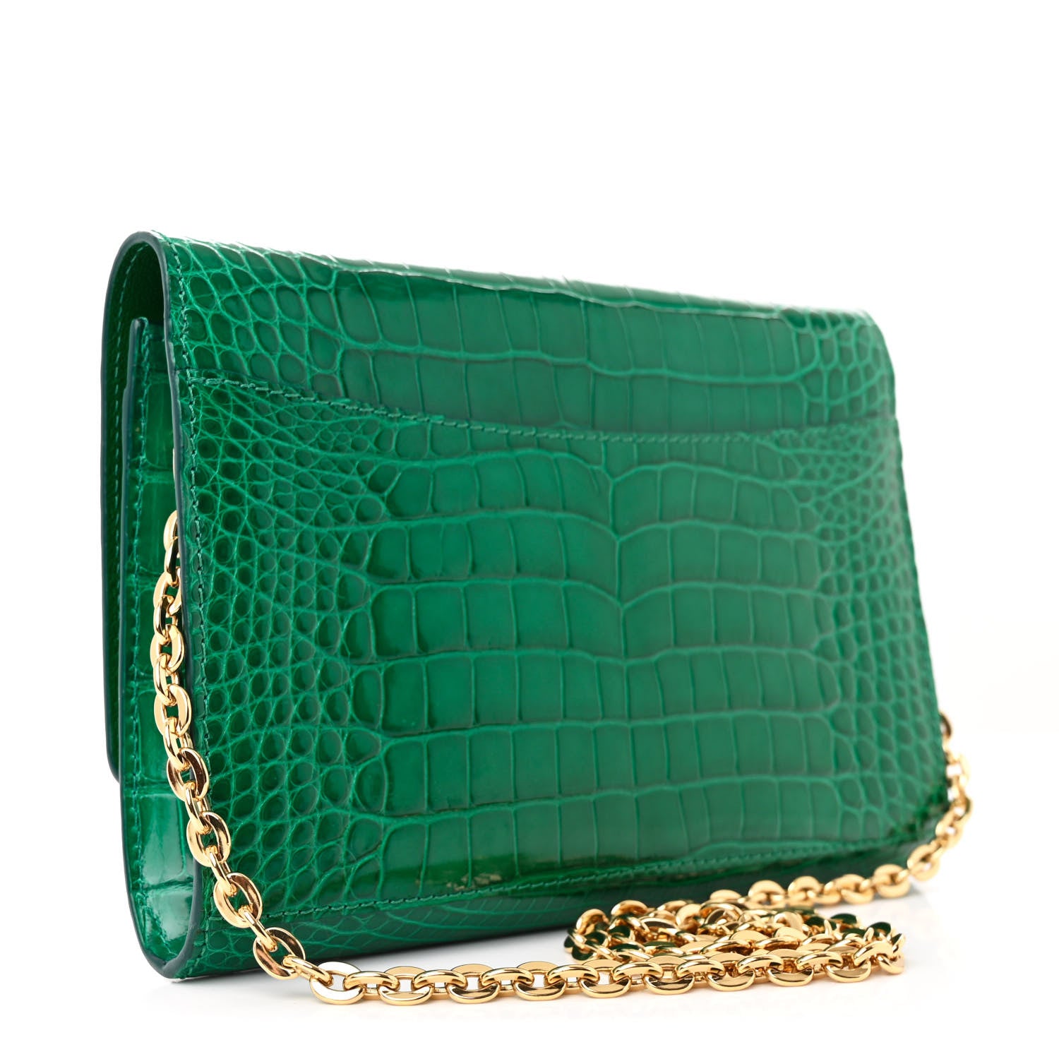 Louis Vuitton Alligator Chain Louise GM Emerald 3 of 10