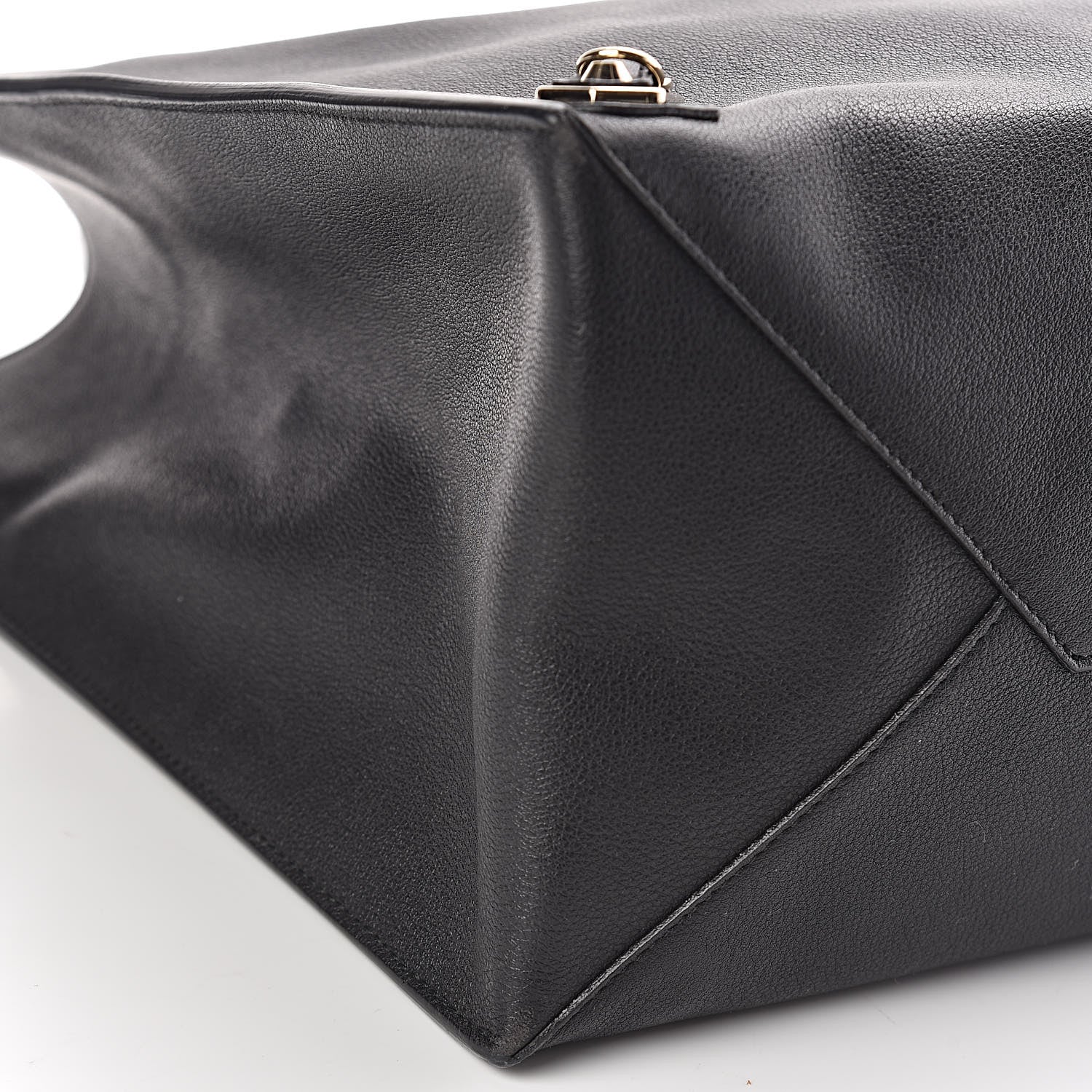 Balenciaga Grained Calfskin Gold Metallic Edge Hardware Papier A4 Tote Black 11 of 13