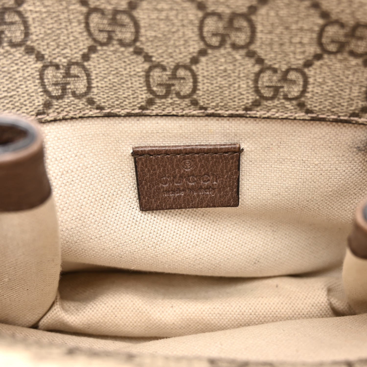 Gucci GG Supreme Monogram Web Small Neo Vintage Double Flap Messenger Bag Beige New Acero 7 of 11