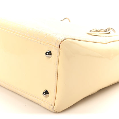 Christian Dior Patent Cannage Large Lady Dior White 10 of 11