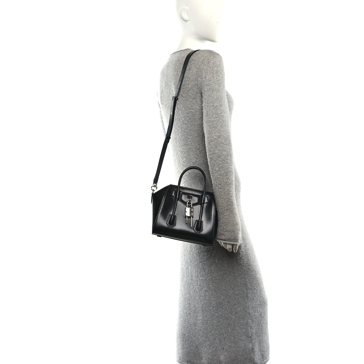 Givenchy Box Calfskin Small Lock Antigona Shoulder Bag Black 2 of 10