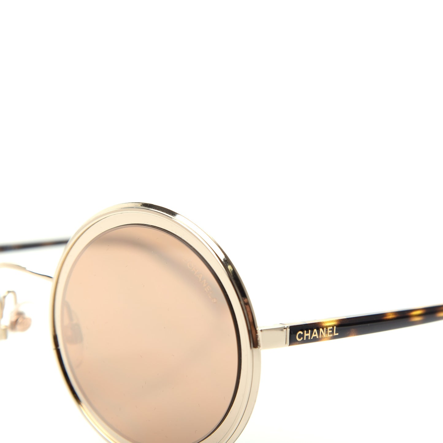 Metal Round Sunglasses 4226 Tortoise Gold