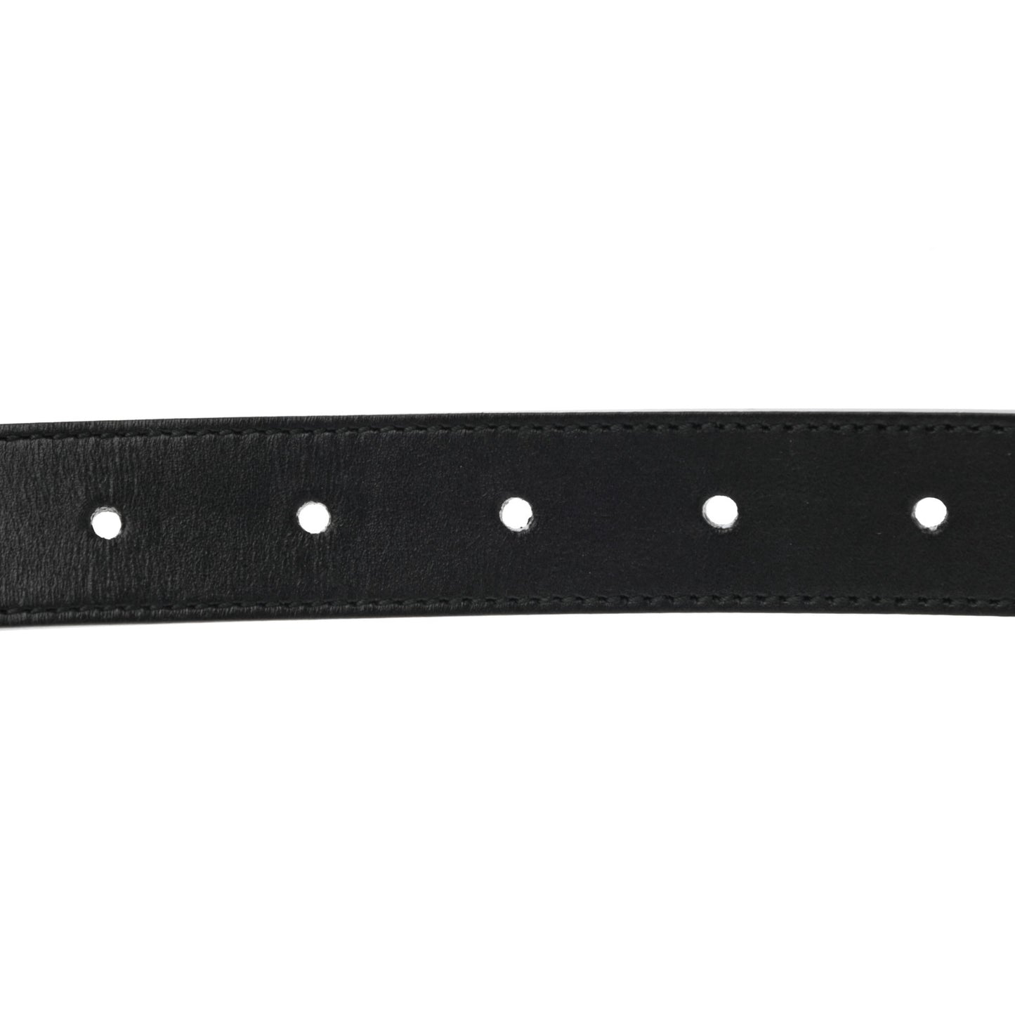 Moon Calfskin Torchon Double G 25mm Belt 75 30 Black