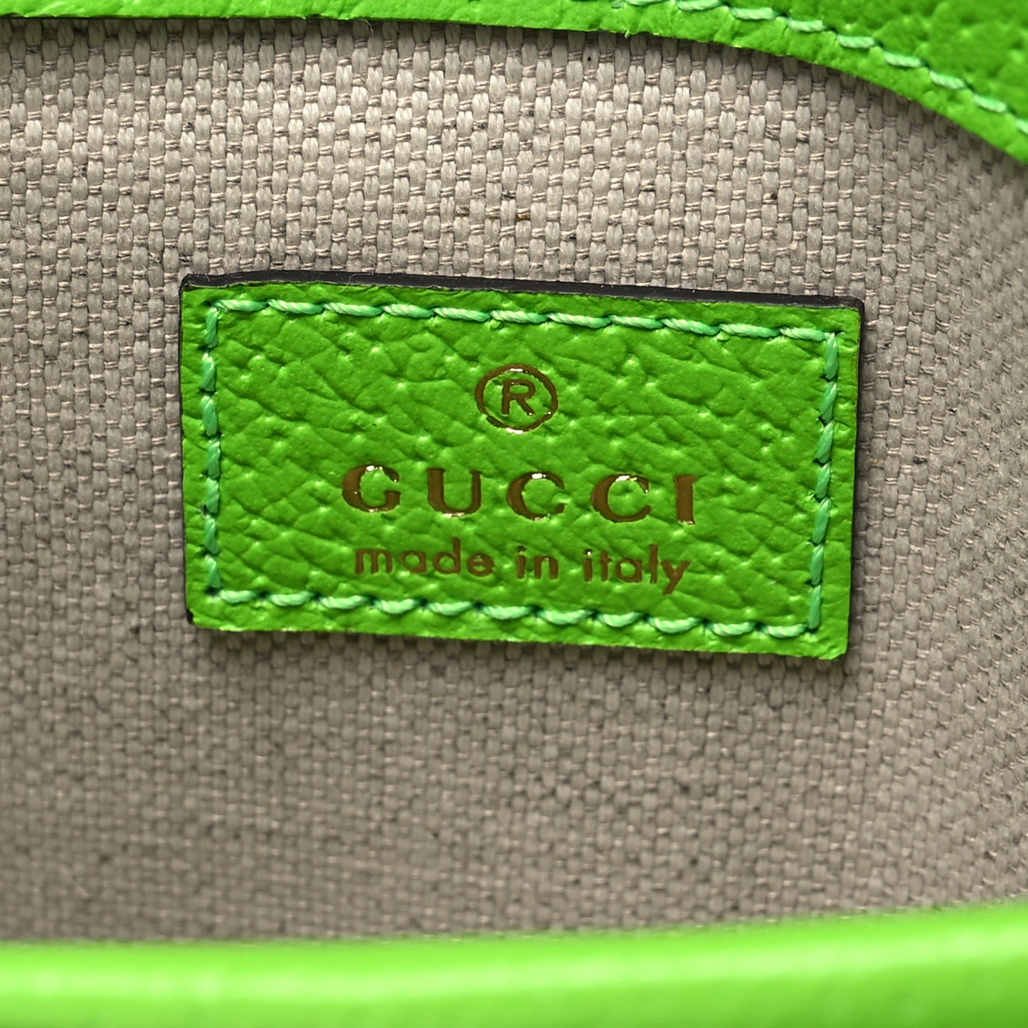 GG Supreme Monogram Web Small Ophidia Belt Bag Beige Ebony Electric Green