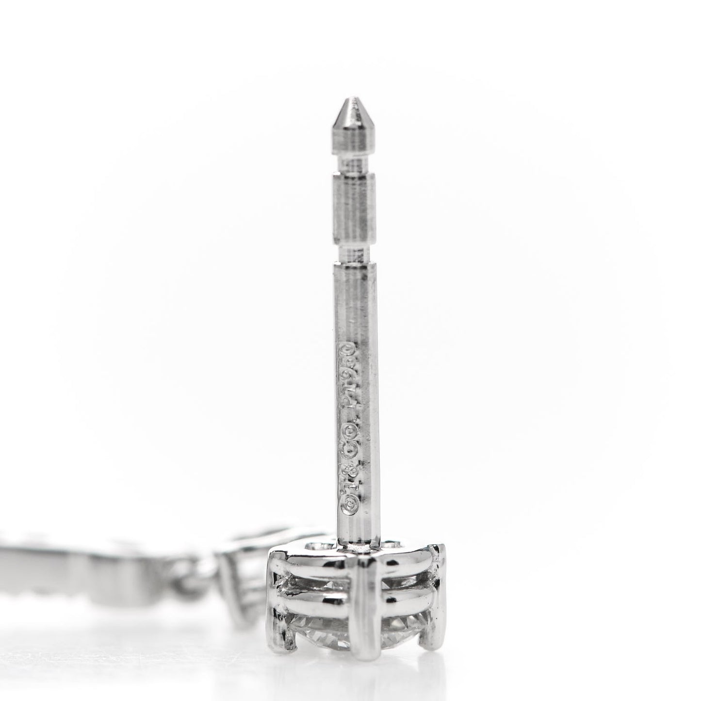 Platinum Diamond Enchant Scroll Drop Earrings