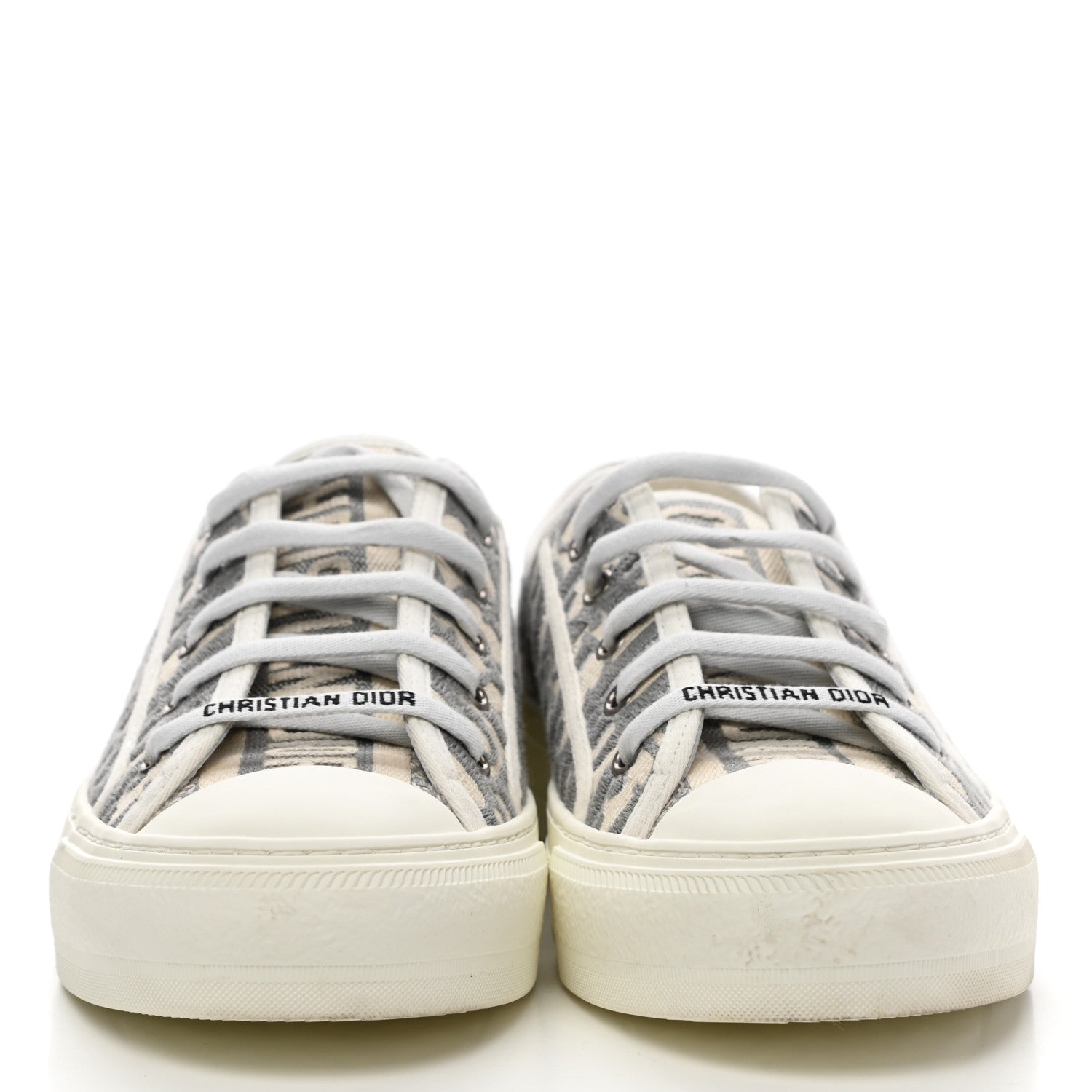 Christian Dior Canvas Oblique Walk'N'Dior Low Top Sneakers 39 Grey Stone 2 of 11