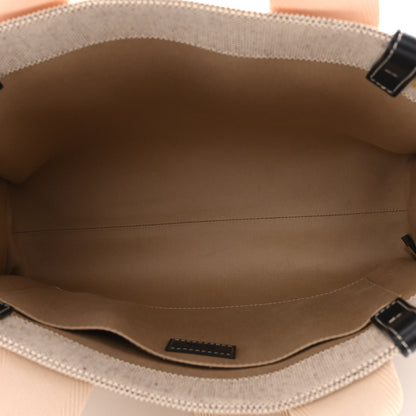 Chloe Cotton Calfskin Medium Woody Ribbon Tote White Black 5 of 8