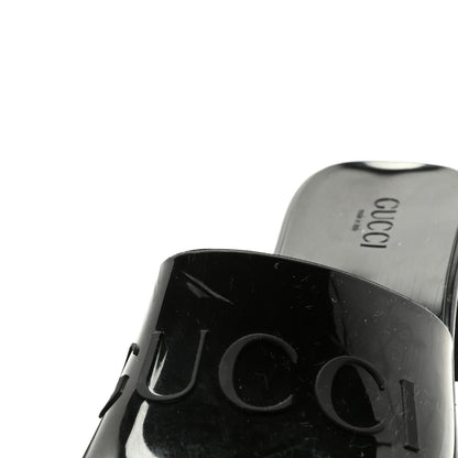 Gucci Rubber Gucci Logo Womens Platform 20/60mm Slide Sandals 41 Black 6 of 12