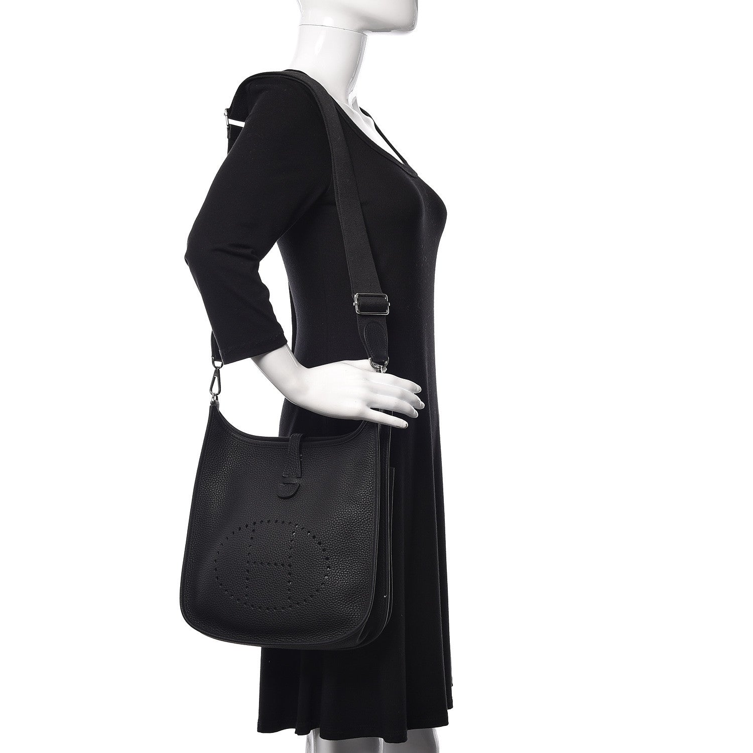 Hermes Taurillon Clemence Evelyne III PM Black 2 of 13