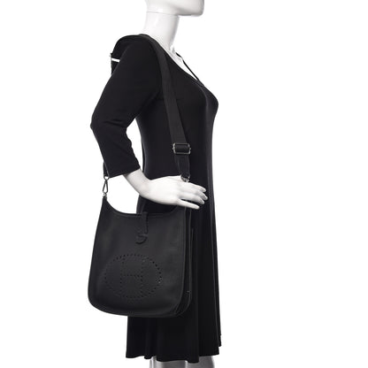 Hermes Taurillon Clemence Evelyne III PM Black 2 of 13