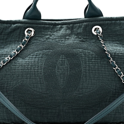 Chanel Canvas Large Double Face Shopping Tote Green 8 of 10