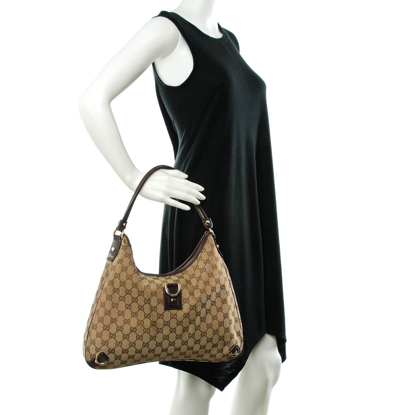 Monogram Large Abbey D Ring Hobo Dark Brown