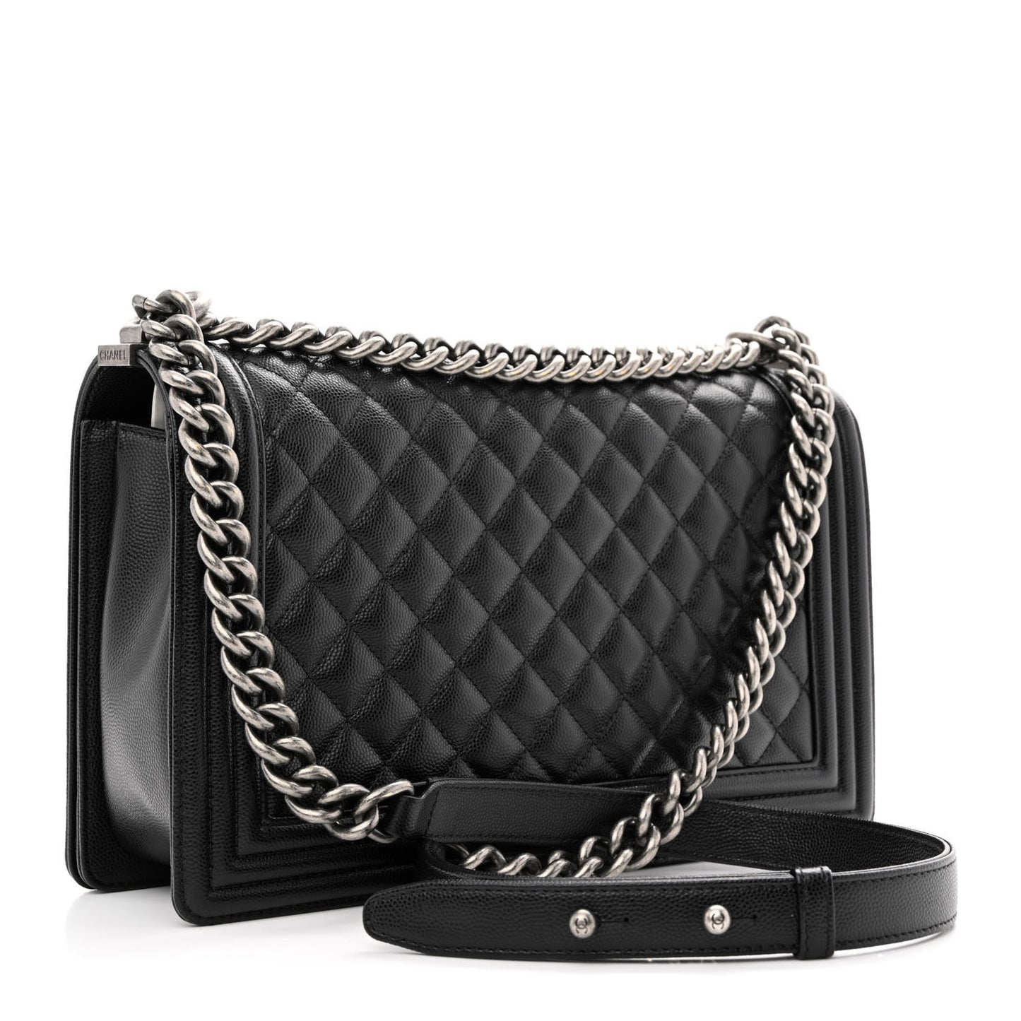 Caviar Quilted New Medium Boy Flap Black