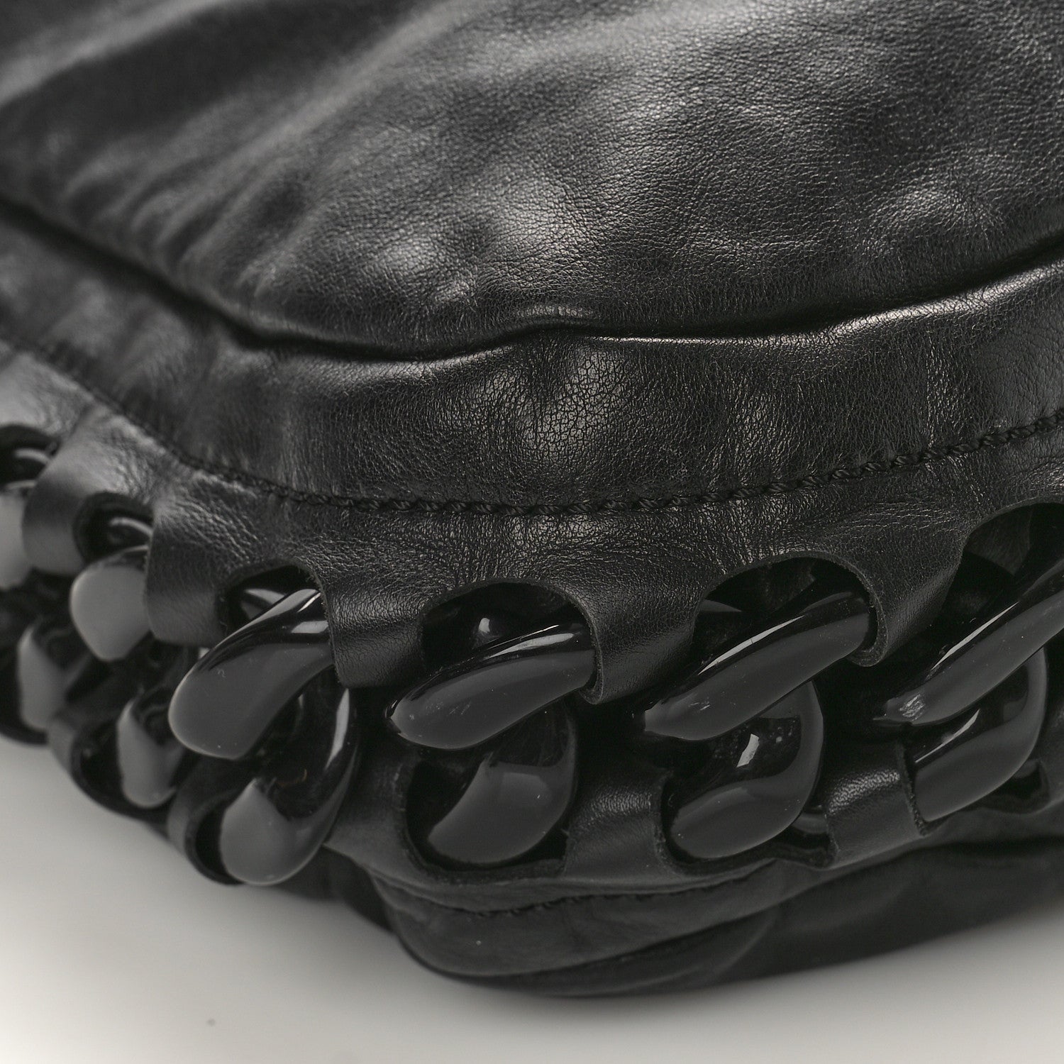 Chanel Calfskin Modern Chain Rhodoid Hobo Black 8 of 9
