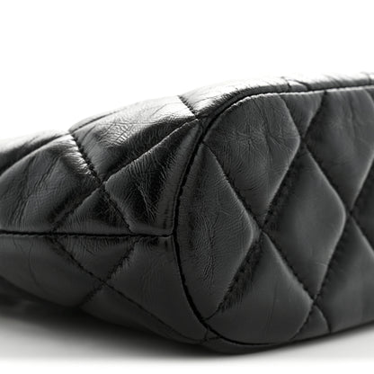 Chanel Shiny Lambskin Quilted Shiny Coco Clutch With Chain Black 9 of 11