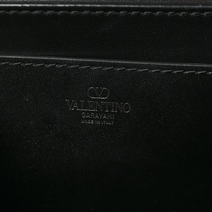 Valentino Garavani Smooth Calfskin Enamel Tonal Rockstud23 Shoulder Bag Black 6 of 9