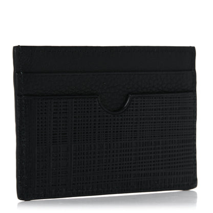 Loewe Calfskin Embossed Puzzle Plain Card Holder Black 3 of 7