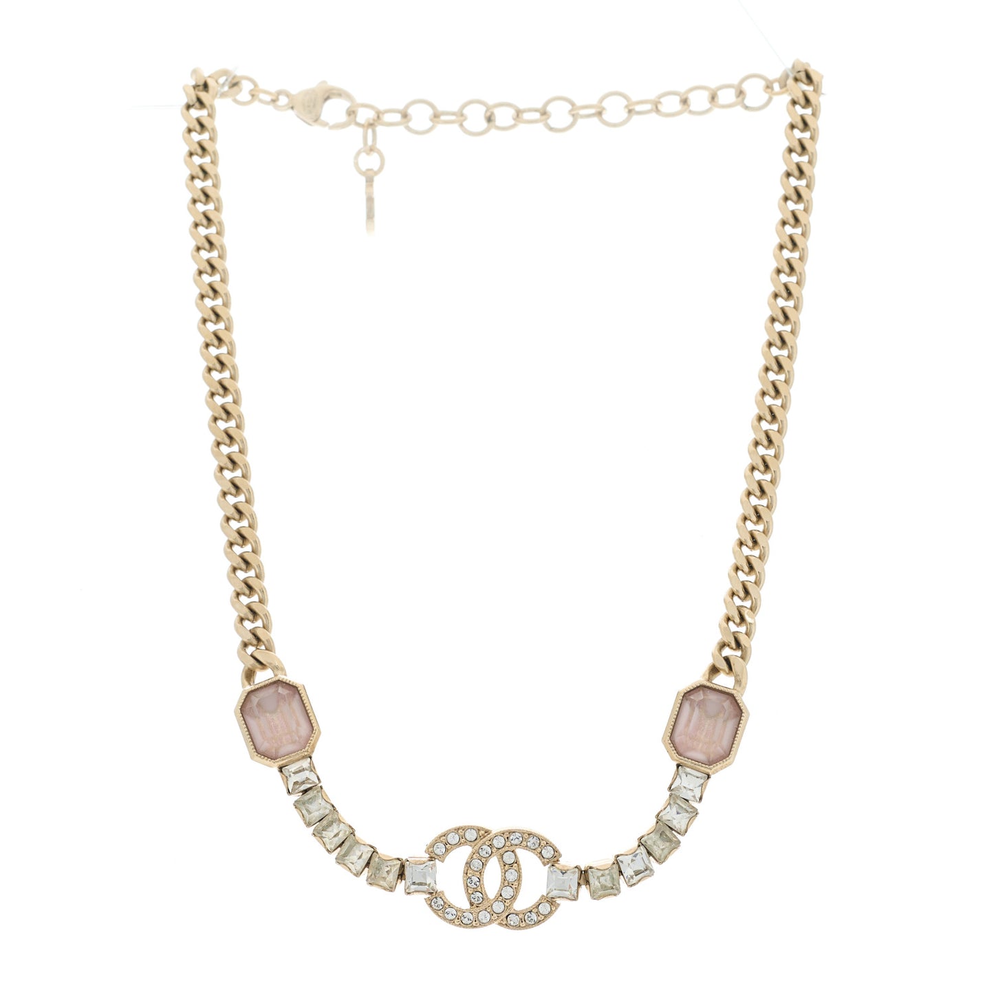 Crystal CC Choker Gold Pink