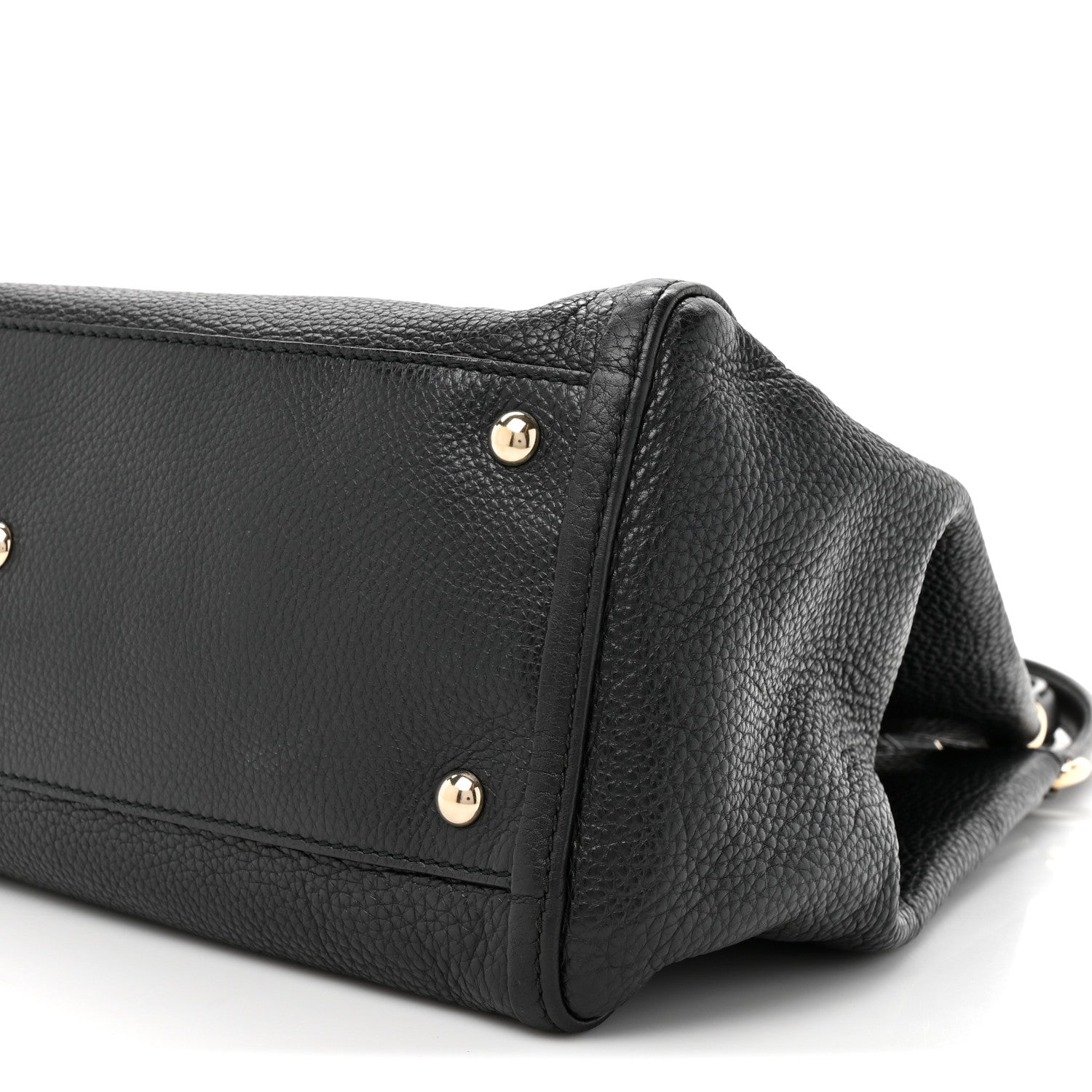 Gucci Pebbled Calfskin Medium Soho Shoulder Bag Black 9 of 10