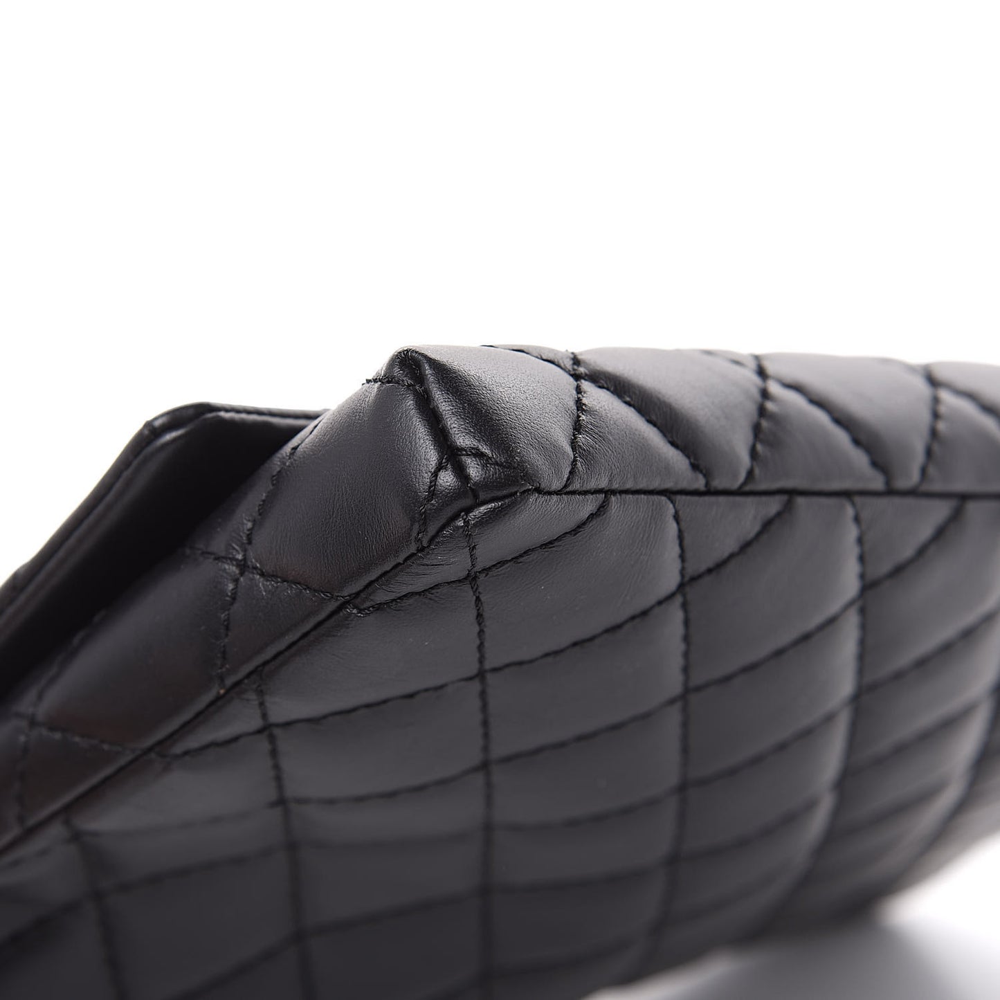 Aged Calfskin Quilted Reissue 2.55 Clutch Black