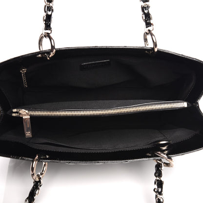 Chanel Patent Quilted Grand Shopping Tote GST Black 5 of 11