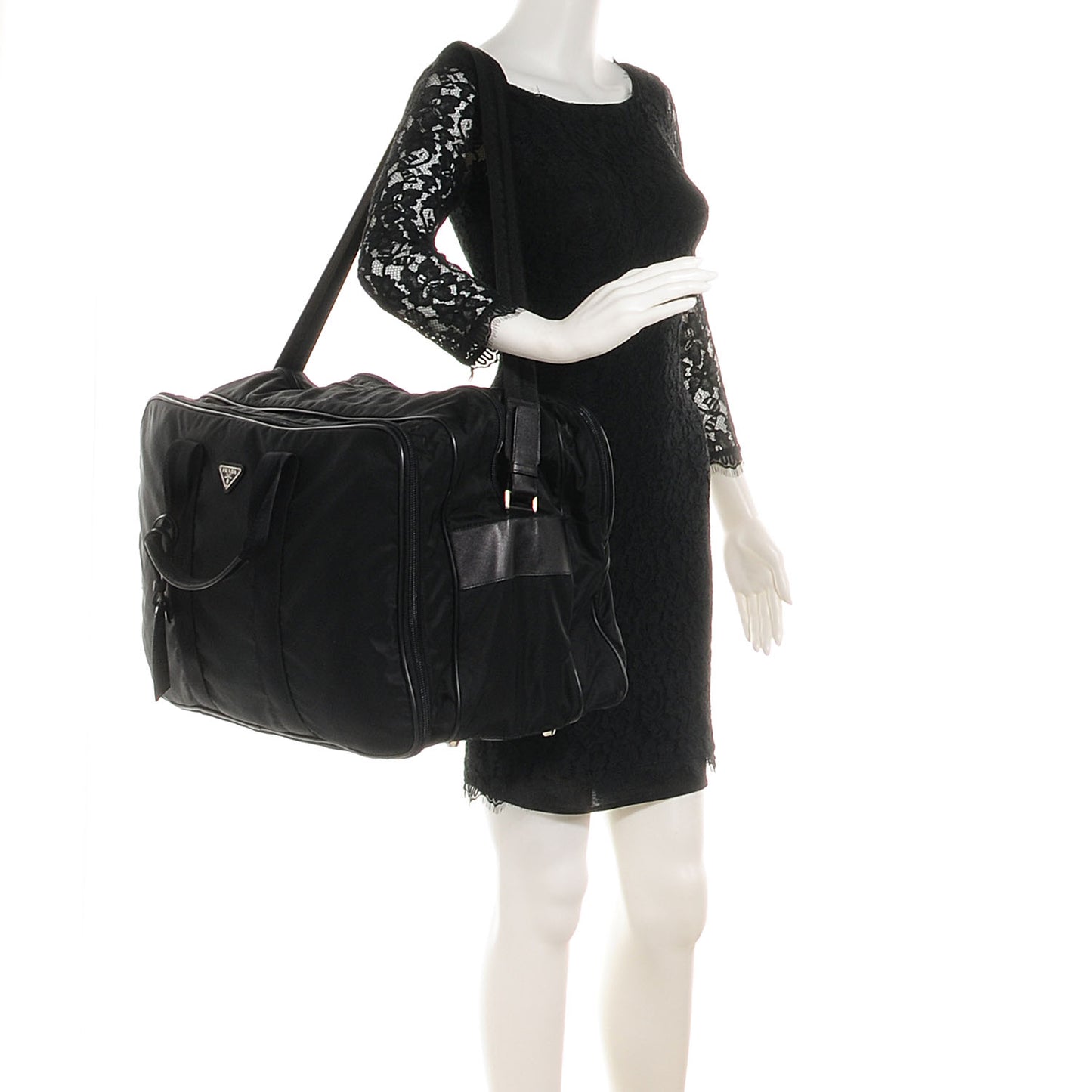 Tessuto Nylon Viaggo Carry On Travel Bag Nero Black
