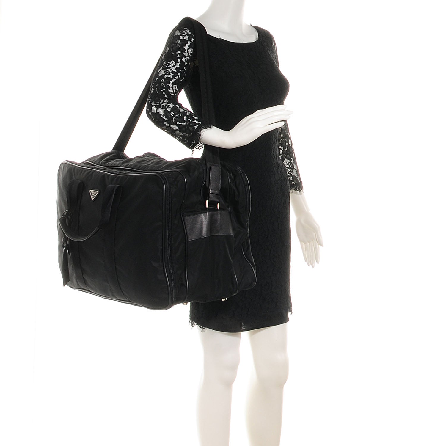 Prada Tessuto Nylon Viaggo Carry On Travel Bag Nero Black 2 of 9