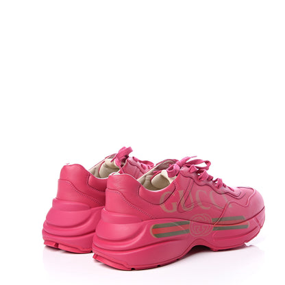 Gucci Calfskin Logo Womens Rhyton Sneakers 40 Box Pink 4 of 11
