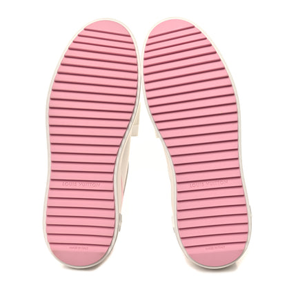 Louis Vuitton Calfskin Time Out Bow Sneakers 38 White Pink 5 of 9