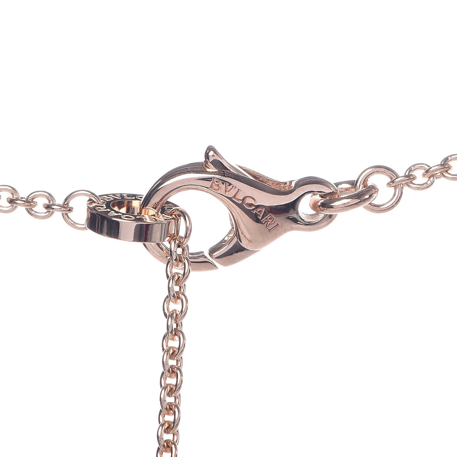 Bulgari 18K Rose Gold Diamond Mother of Pearl Carnelian BVLGARI BVLGARI Pendant Necklace 5 of 7