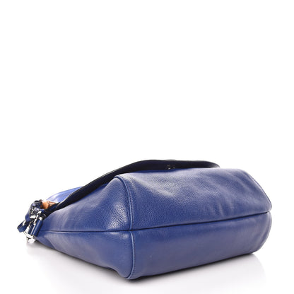 Gucci Calfskin Large Techno Horsebit Shoulder Flap Bag Blue 4 of 12