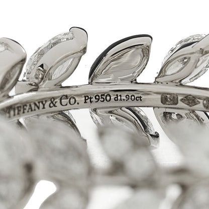 Tiffany Platinum Diamond Victoria Vine Ring 53 6.5 4 of 6