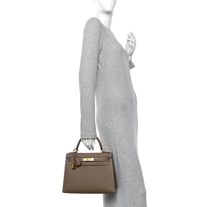 Hermes Epsom Kelly Sellier 28 Etoupe 2 of 17