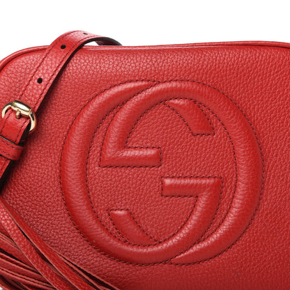 Gucci Pebbled Calfskin Small Soho Disco Bag Tabasco Red 10 of 12