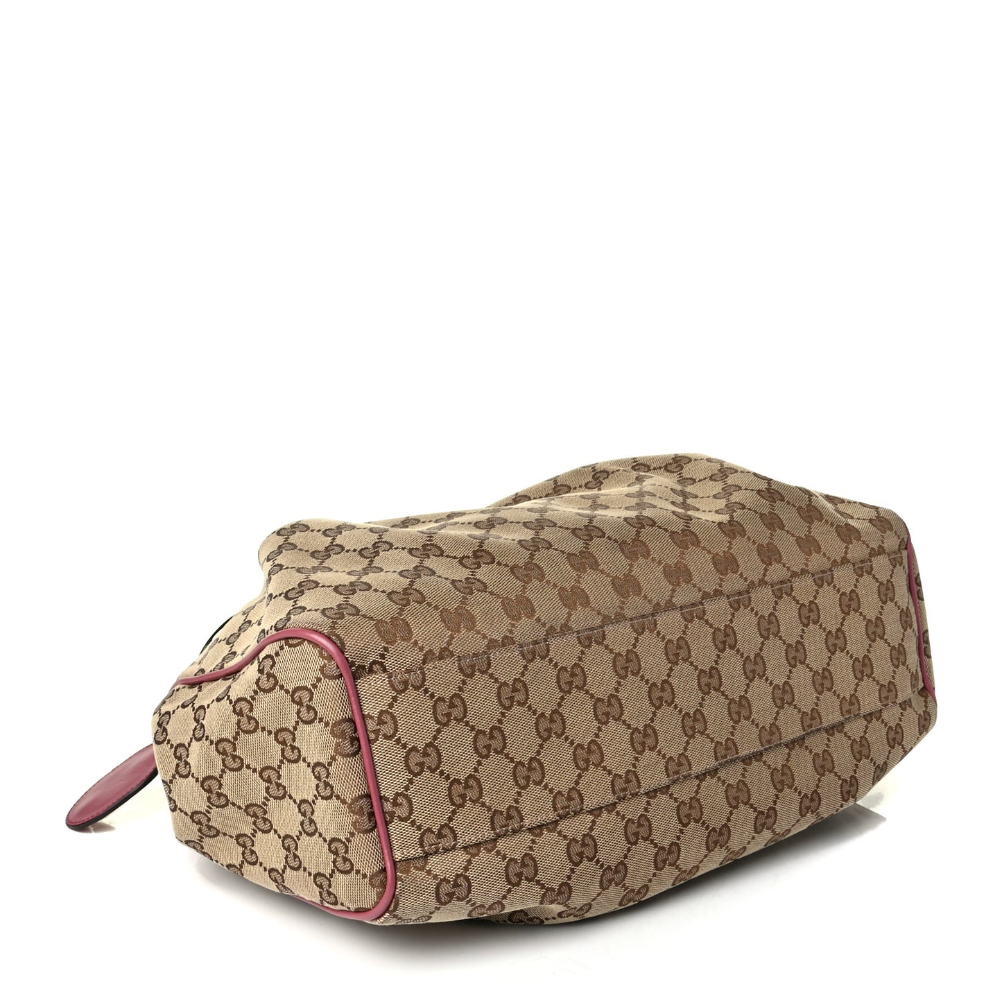 Monogram Margaux Calfskin Medium Sukey Tote Beige Ebony Vintage Rose