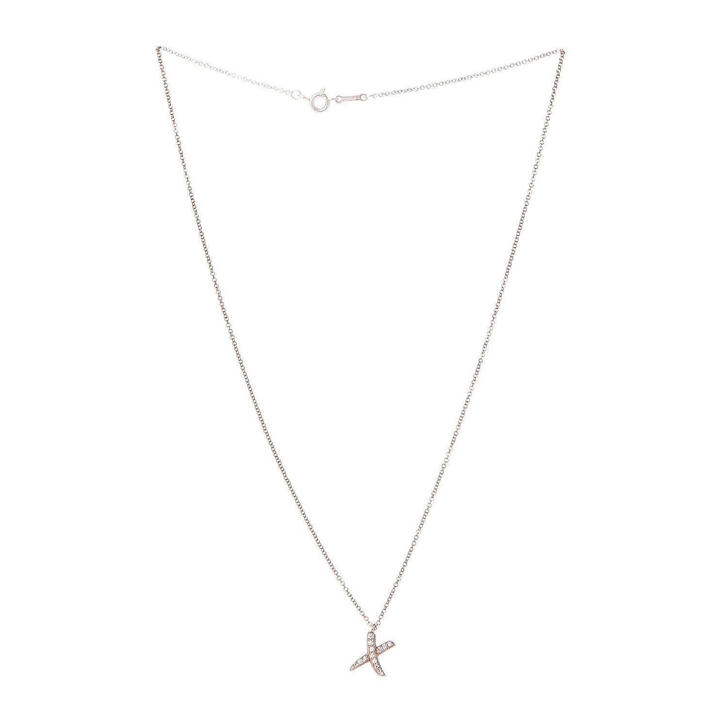 18K Yellow Gold Diamond Paloma Picasso Graffiti X Pendant Necklace