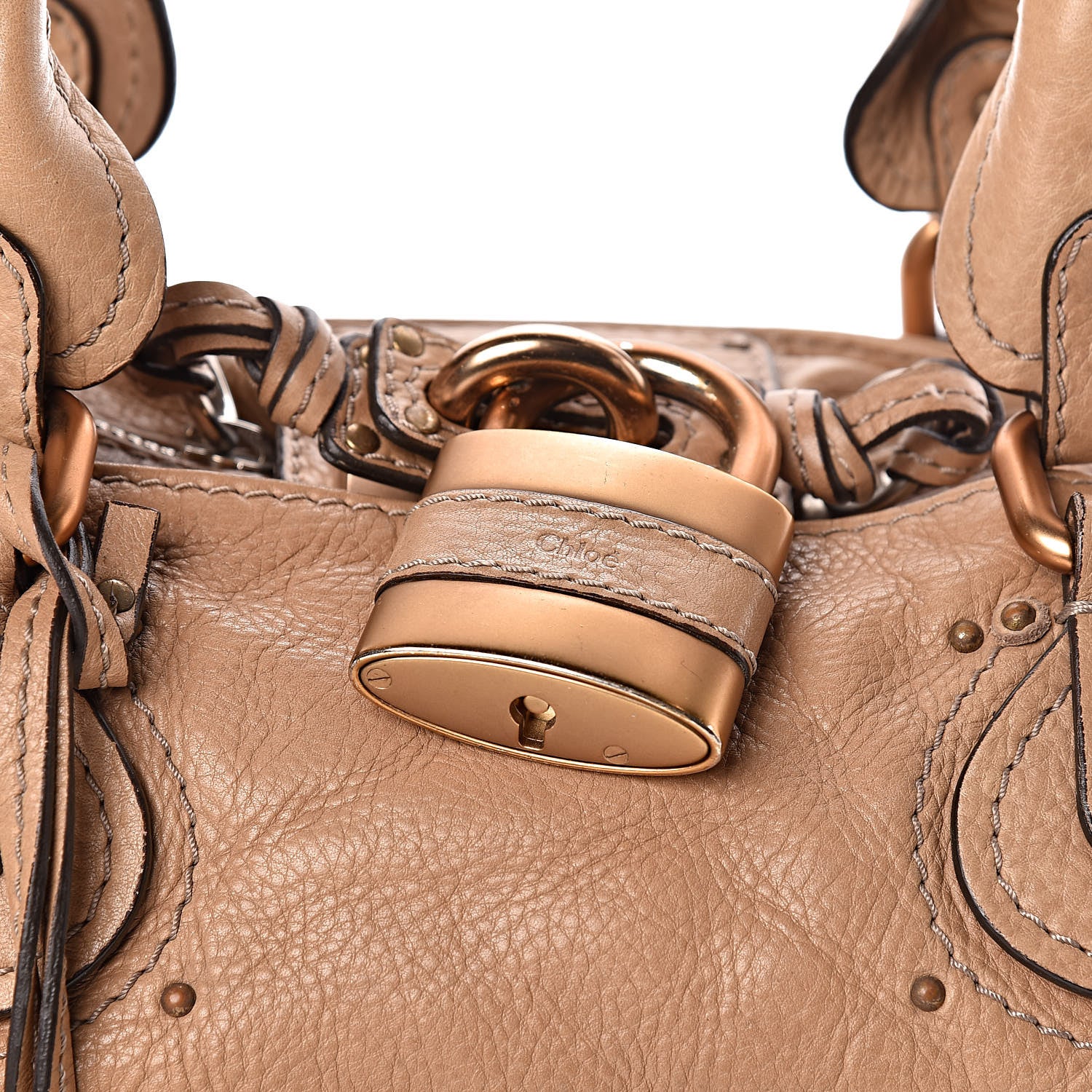 Chloe Calfskin Medium Paddington Satchel Beige 10 of 13