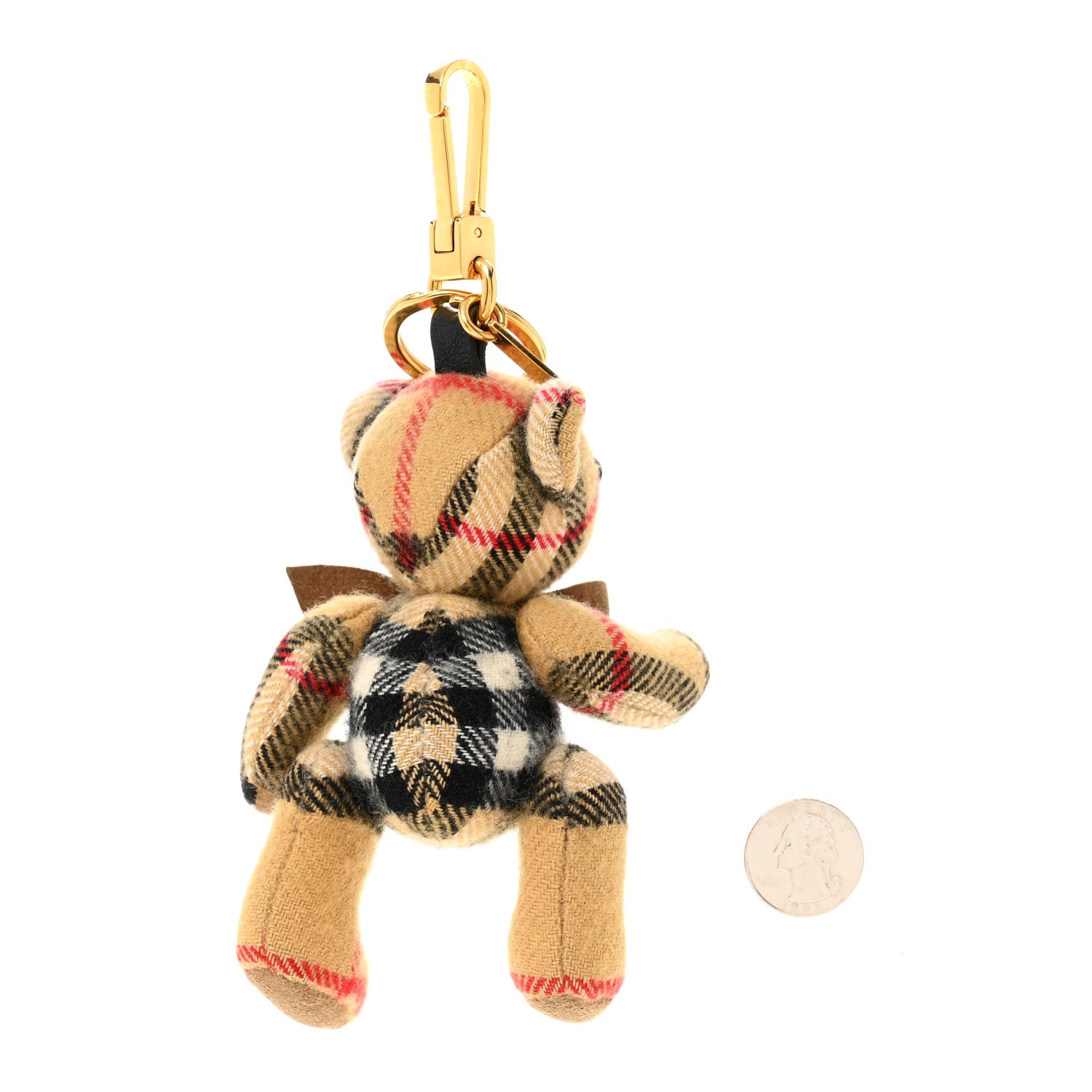 Burberry Cashmere House Check Thomas Bear Bag Charm Antique Yellow 2 of 4